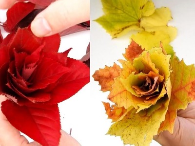DIY Leaf Rose Flowers | Easy to Make Leaves Art | Italypaul