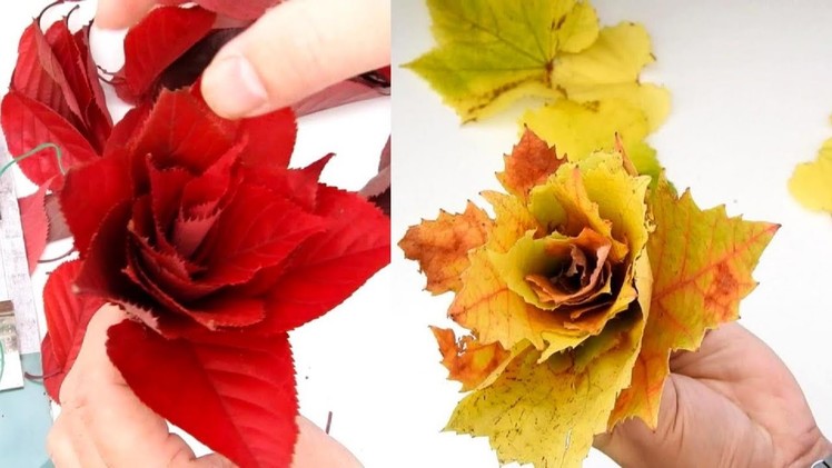 DIY Leaf Rose Flowers | Easy to Make Leaves Art | Italypaul