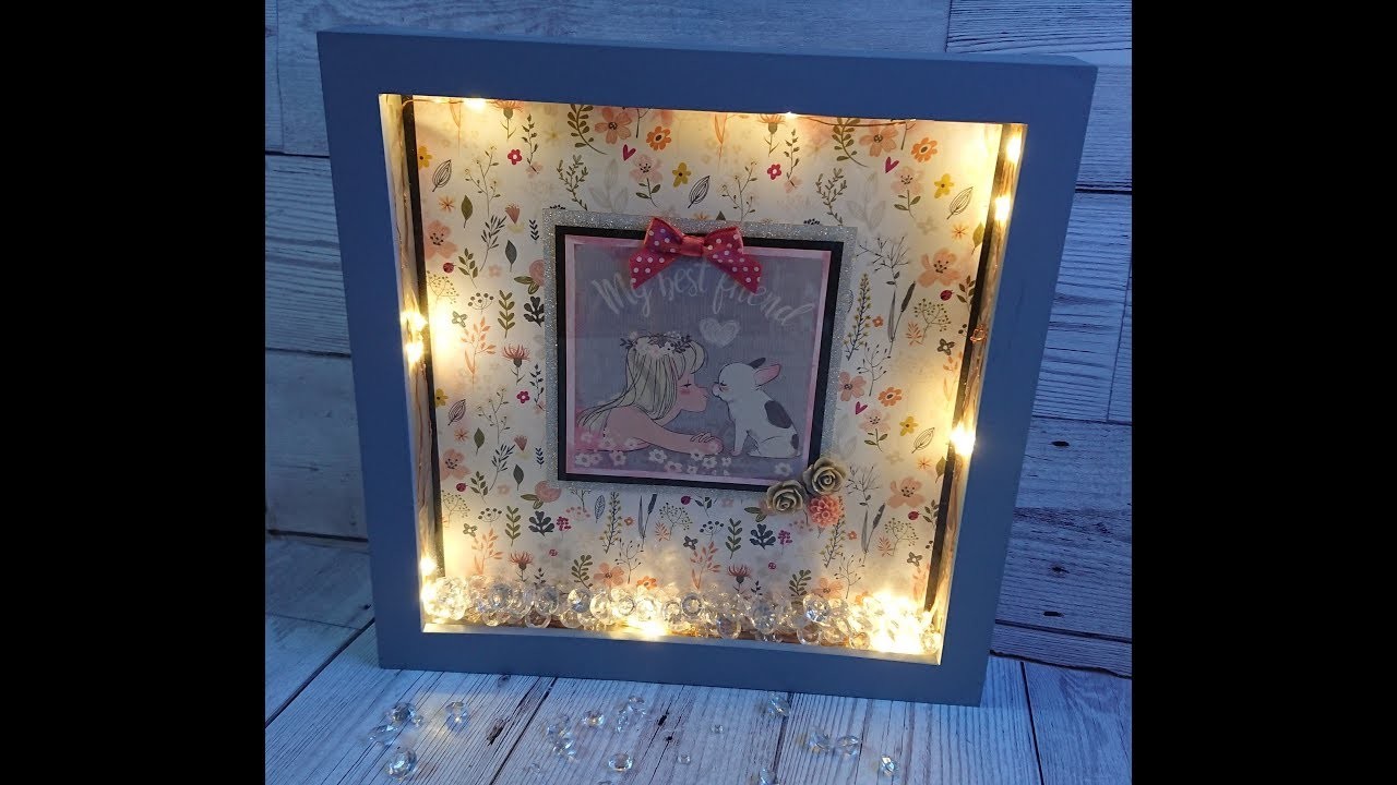 DIY Light up picture box frame tutorial