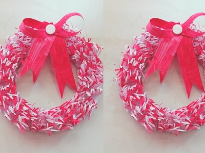 DIY:Paper Christmas wreath!!| Hand made Christmas craft | Easy paper craft
