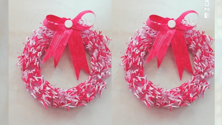 DIY:Paper Christmas wreath!!| Hand made Christmas craft | Easy paper craft