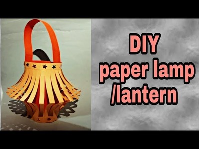 DIY paper lamp.lantern(cathedral light) how to make a pandent lamp by a paper ||wall hanging lamp||