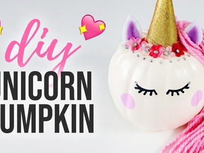 DIY Unicorn Pumpkin - FULL TUTORIAL | @karenkavett