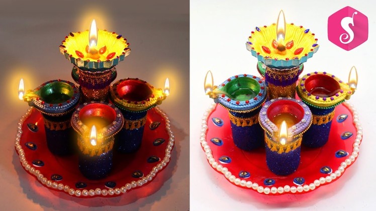Diya Stand from Medicine Bottles | Diwali Craft idea | Sonali's Creations