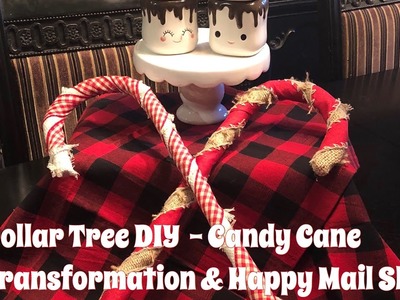 Dollar Tree Tutorial  DIY  Candy Cane Transformation & Happy Mail Share!