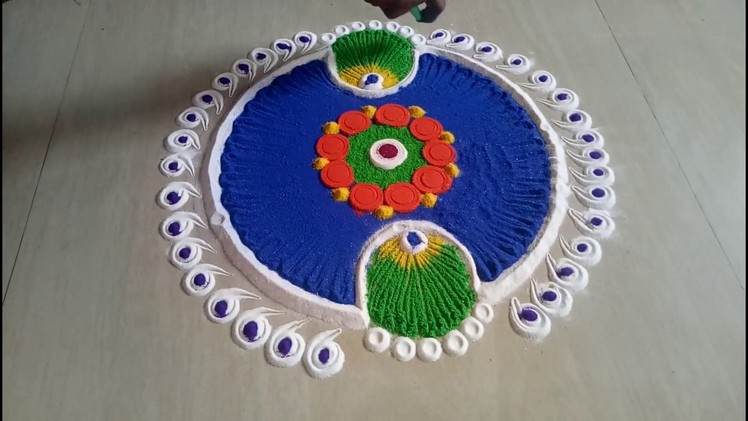 Easy Craft how to make very easy rangoli design Step by Step Tutorial
