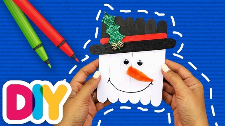 Fast-n-Easy | Snowman Ornament Popsicle Craft for toddlers | DIY Arts & Crafts for Kids
