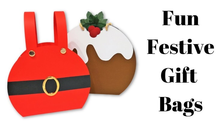 Festive Gift Bags | Christmas Pudding | Santa's Trousers | Mixed Up Craft