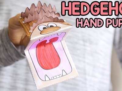 Hand Puppet Hedgehog Craft for Kids - fun paper craft for kids