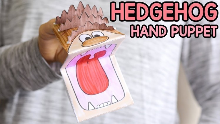 Hand Puppet Hedgehog Craft for Kids - fun paper craft for kids