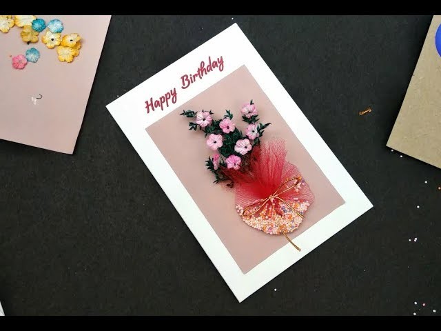 Handmade Beautiful Greeting Card Idea for Birthday-DIY Birthday Cards Tutorial.