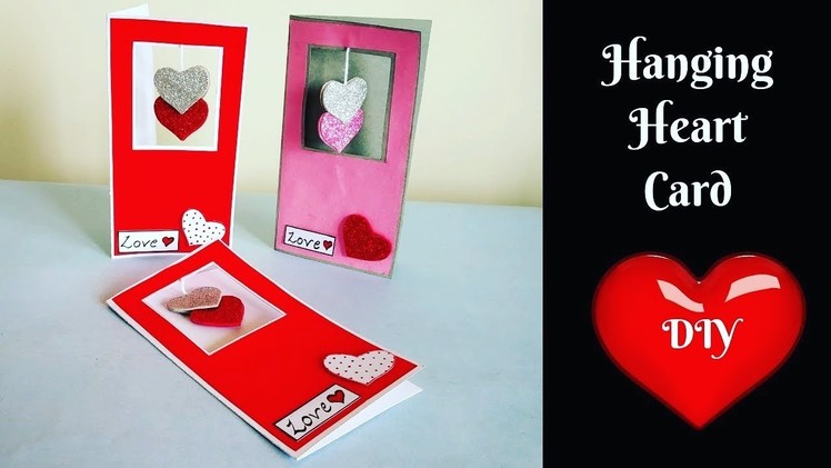 Hanging Heart Greeting Card | Handmade Card Tutorial | Quick and easy DIY
