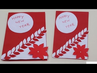 How to make a Happy New year greeting cards,greeting card craft ideas Handmade