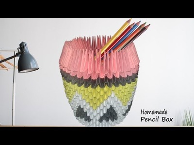 Easy How To Make A Paper Pencil Box Diy Origami Pencil