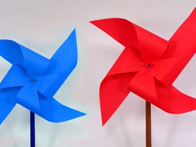 How To Make a Paper Pinwheel That Spin Fast | DIY Paper Windmill Making Video Tutorial
