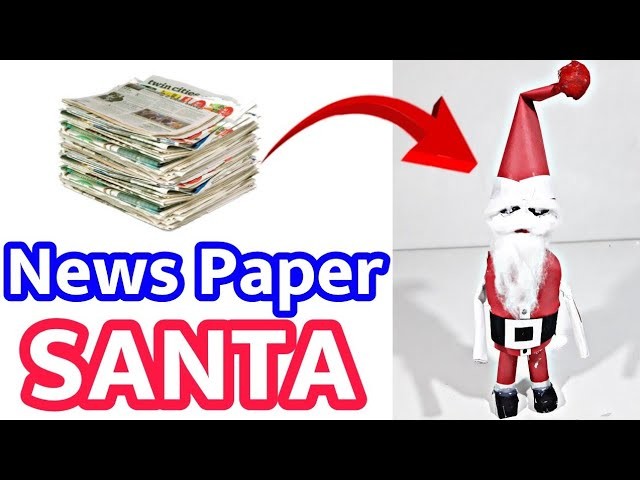 How To Make A Santa Claus | News Paper Craft Idea | Christmas Craft Idea | Infoo Crafts