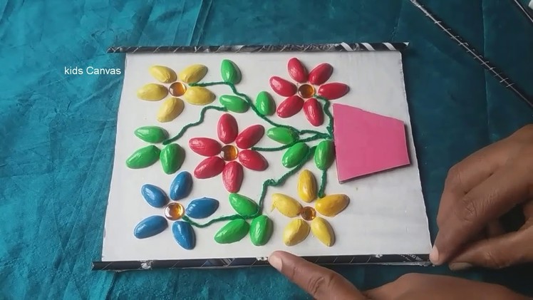 How to make flowers from Pista shells ,very easy DIY ,home decor,Recycling ideas ,kids project ideas