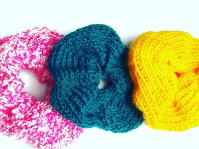 How To Make Knitted Scrunchies - DIY Winter Scrunchies Tutorial
