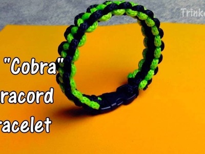 How To Make Paracord Survival Bracelet - DIY "Cobra" Paracord Bracelet Tutorial