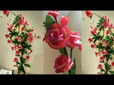 How to make satin tape flowers.DIY craft.satin tape.satin ribbon.home decor.flower tutorial.