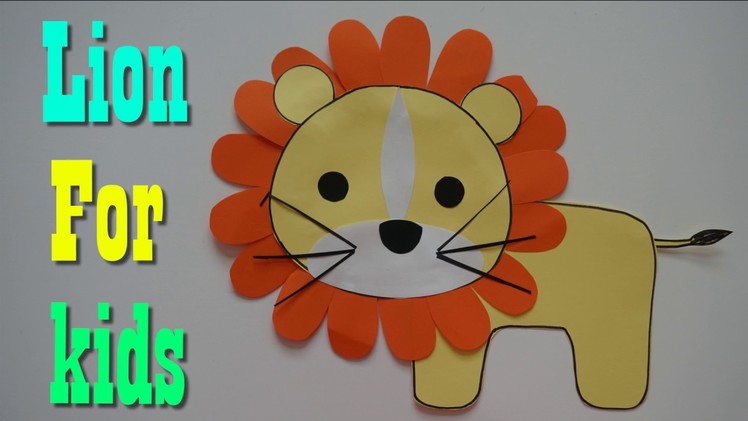Lion For kids ||  Lion Art Cutting Paper || paper craft art