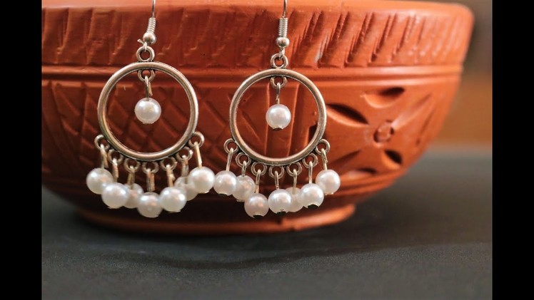 Making pearl with antique earrings| DIY easy pearl earrings | DIY earring tutorials | Nelufa crafts
