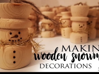 Making Snowman Tree Decorations From Scrap Wood || Woodturning Beginner || Christmas Craft DIY
