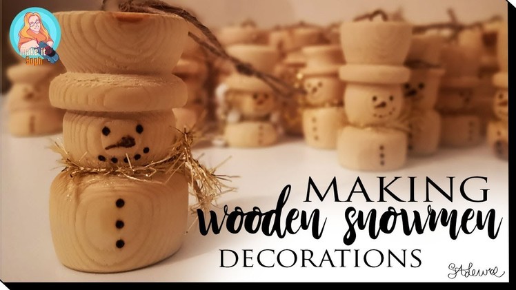 Making Snowman Tree Decorations From Scrap Wood || Woodturning Beginner || Christmas Craft DIY