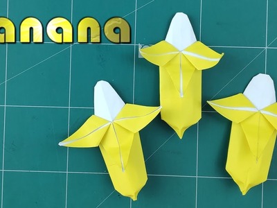 Origami Banana Tutorial | Easy Banana Origami 3D Paper Craft Fruits | Diy Paper Folds