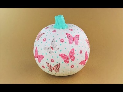 Painted pumpkin - Halloween pumpkin diy - Decoupage tutorial - DIY - Do It Yourself