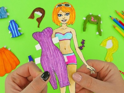 Paper Doll Barbie DIY | Handmade Doll Dress Up | Papercraft Toy