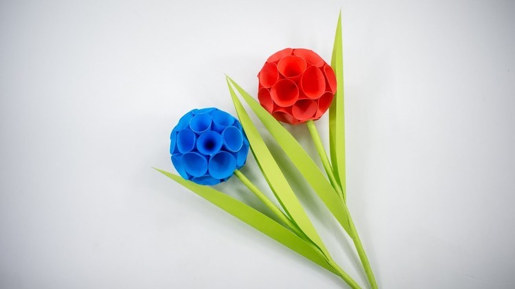 Paper Flower Stick - Paper Flower - Tutorial - DIY