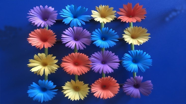 Paper Flowers Wall Hanging Craft Ideas| Wall Decoration Ideas | Amazing Wall Hanging Ideas