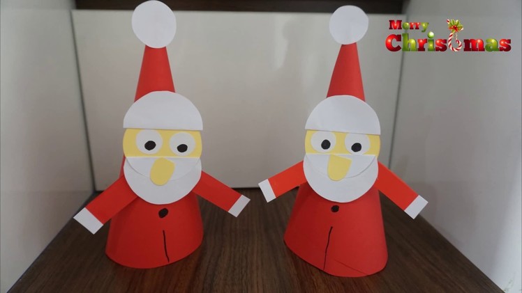 Paper Santa Craft for kids || Christmas tree decoration || Easy and quick