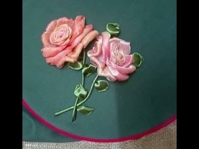 ( PART 2 ) DIY - Amazing Colored Embroidery Satin Ribbon Flower + Tutorial !