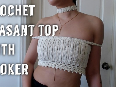 Peasant Top with Matching Choker (New Audio) | Tutorial DIY