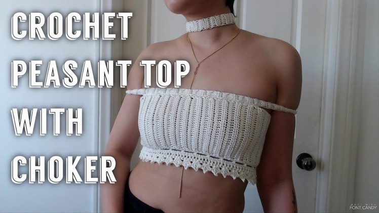 Peasant Top with Matching Choker (New Audio) | Tutorial DIY
