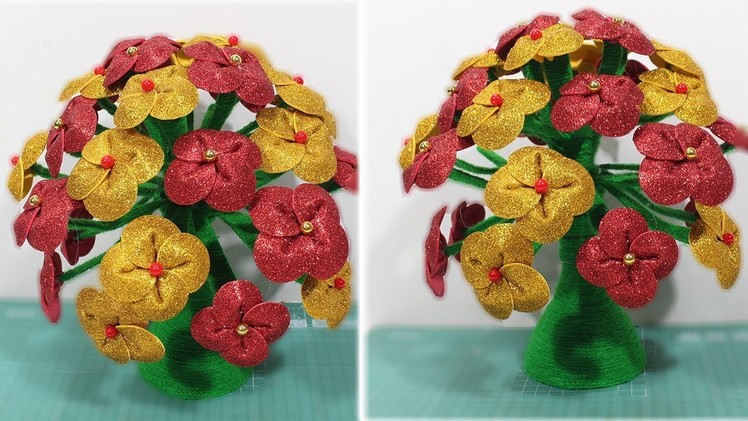 Plastic bottle flower vase design | Craft idea easy 2018