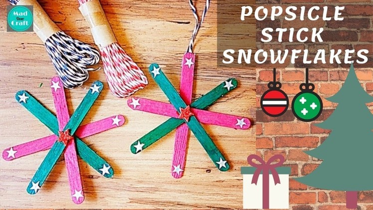 Popsicle Stick Snowflakes Instructions | Christmas Craft Making Ideas