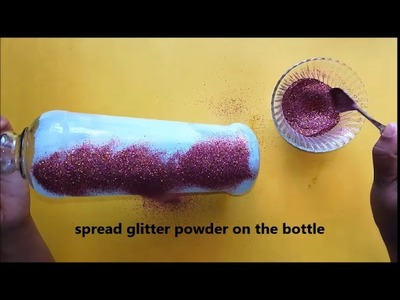 Waste Glass Bottle Decoration | Craft Ideas | DIY