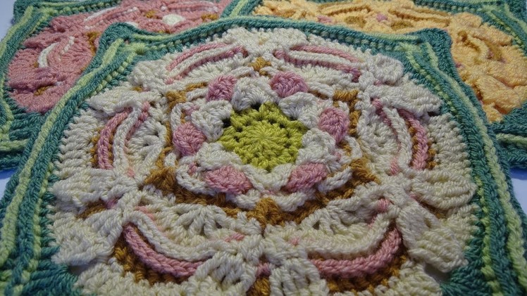 Crochet Blanket - The Secret Garden - Part 6 - Roses