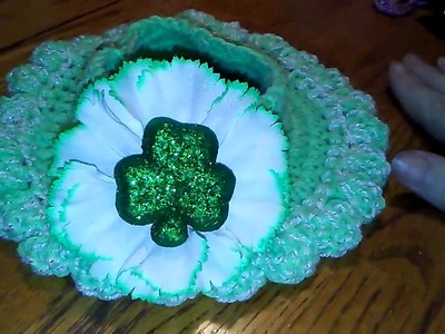 Crochet fancy St. Patrick collar for dog