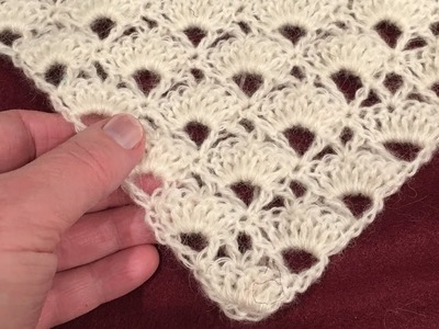 Crochet lacy shawl