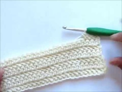 Crochet Stitch- How to Work a Herringbone Half Double Crochet