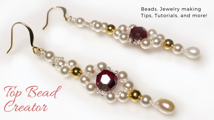 DIY Earrings, How to make Pearl Earrings, Beads Tutorial