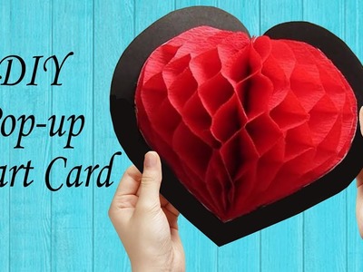 DIY Love Heart Pop-up Card - Easy Crafts for the Valentine Day