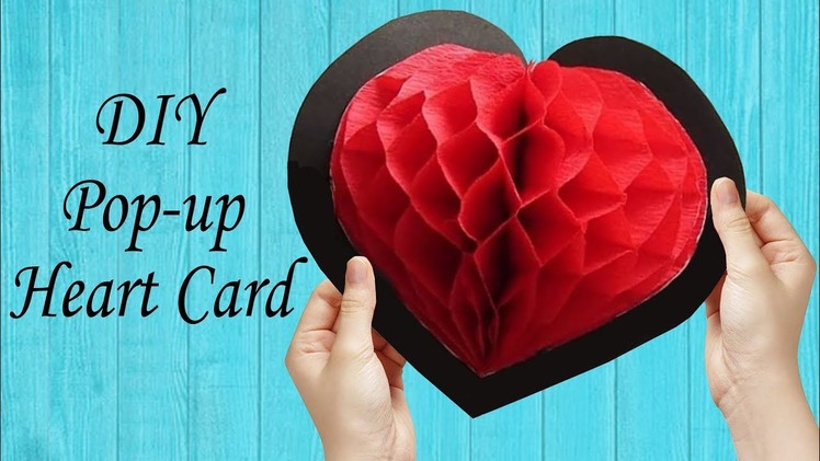 DIY Love Heart Pop-up Card - Easy Crafts for the Valentine Day