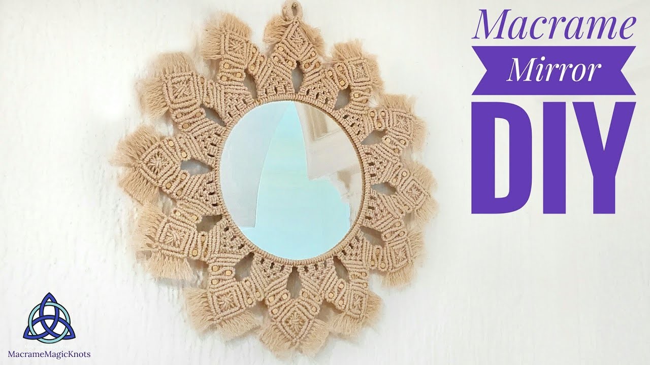 DIY Modern Macrame Mirror New Design, 2