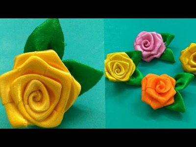 DIY Ribbon Flower || Satin Ribbon Rose