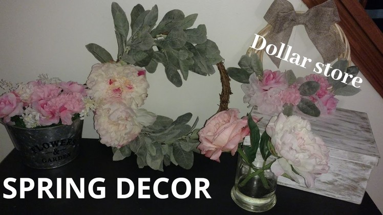 Diy spring home decor 2019.dollar tree sping wreaths.diy Dollar tree spring centerpieces